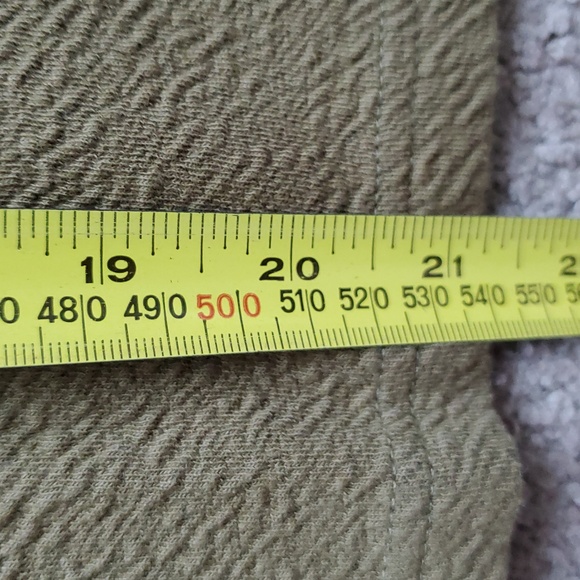 Women's Anthropologie Puffy Sleeve Military Green Open Back Top Blouse Size S - Picture 12 of 13